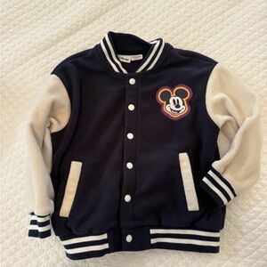 Disney Navy and White Mickey Mouse Kids Jacket